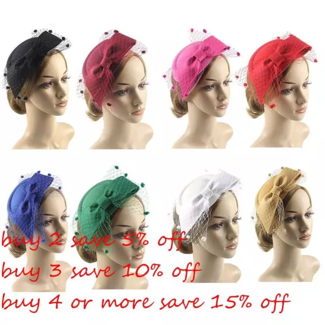 Headwear Bow With Clip Fascinators Hat Bridal Wedding Tea Party Headwear