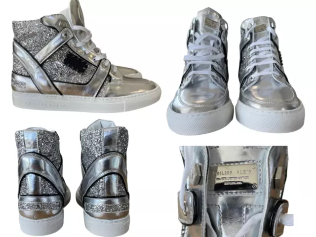 Philipp Plein Hi-Top Star Baskets avec Clous Baskets Embelli Chaussures 41