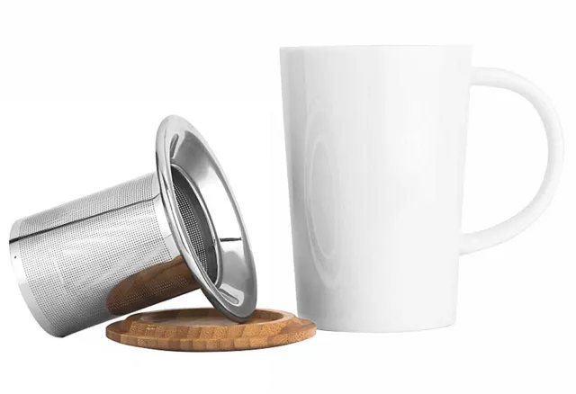 BREDEMEIJER Teebecher Bamboo mit Filter und Deckel 400 ml   138104