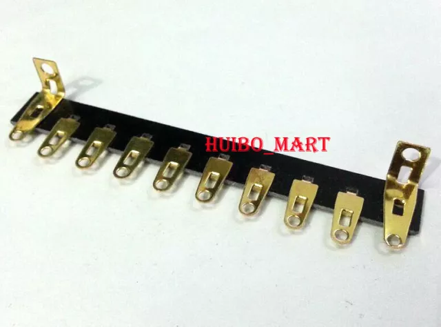 2x Gold Plated 10Pin 10-Post Tube Amp HIFI Terminal Strip Tag Board Turret Board