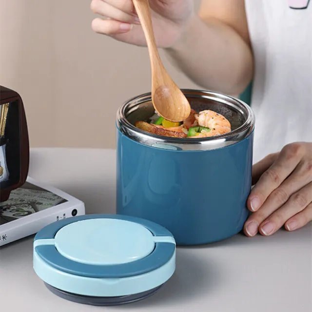Edelstahl Lunchbox Thermoskanne Tragbar Essen Suppe Behälter Kapazität 1000ml 1X