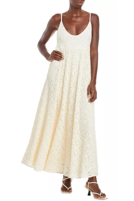 Rebecca Taylor Womens Cloqué Lace Maxi Dress Small Ivory - NWT $595
