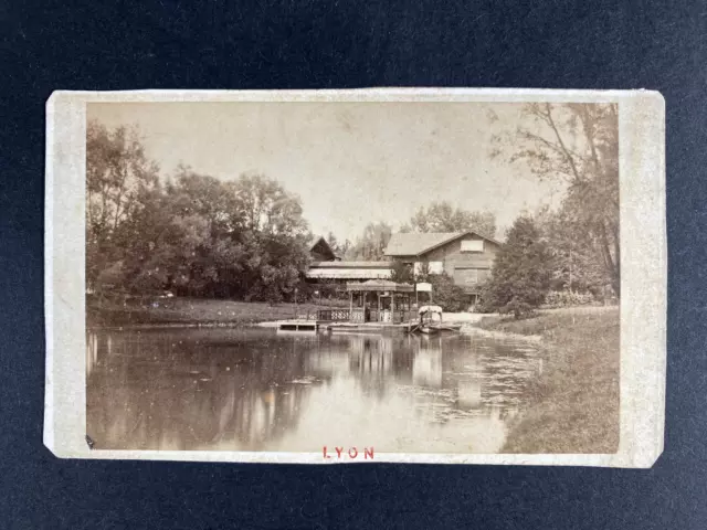 France, Lyon, Parc de la Tête d&#039;Or, vintage CDV albumen print Vintage cdv a