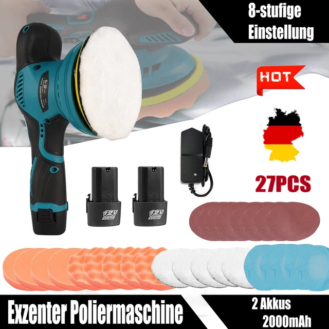 Per lucidatrice Makita lucidatrice con 2 batterie 2000 mAh e caricabatterie 2023