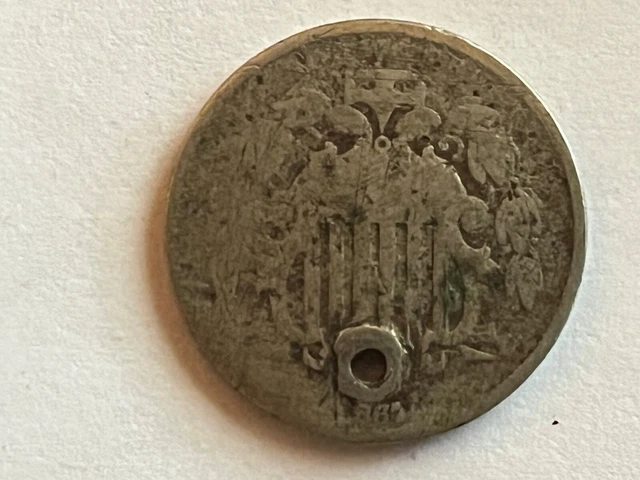 1867 Shield Nickel - No Rays
