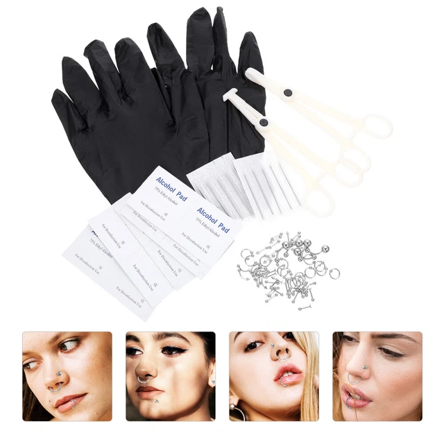 Körperschmuck-Werkzeuge Bauchnabelpiercing-Set Lippenring Punktion
