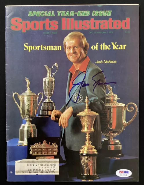 Jack Nicklaus Signed Sports Illustrated 12/25/78 Golf SOY Masters Auto PSA/DNA