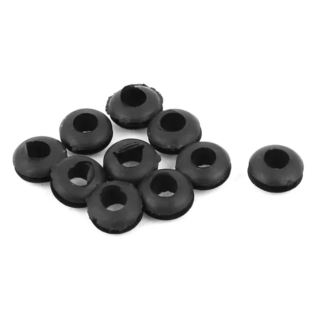 5mm Inner Dia Double Sides Rubber Cable Wiring Grommets Gasket Ring 10Pcs