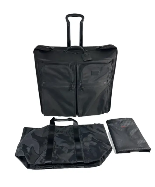 TUMI Alpha Ballistic Nylon Bi-Fold Wheeled Garment Bag Luggage ~ 25" x 23" x 13"