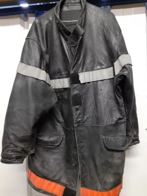 Veste Cuir Pompier Feux T 112M  ancienne obsolète