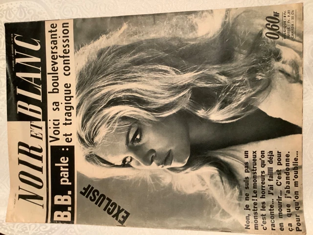 REVUE,NOIR ET BLANC, no 858, 1961,brigitte bardot EUR 5,00 - PicClick FR