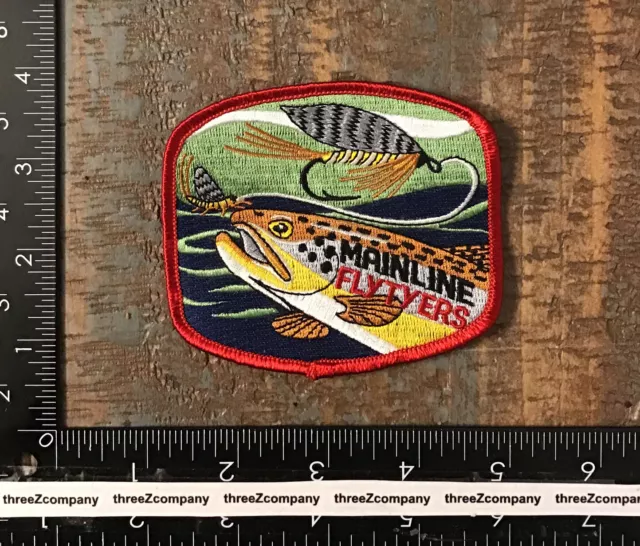 Vintage MAINLINE FLY TYERS Pennsylvania Fishing Club Sew-On Patch