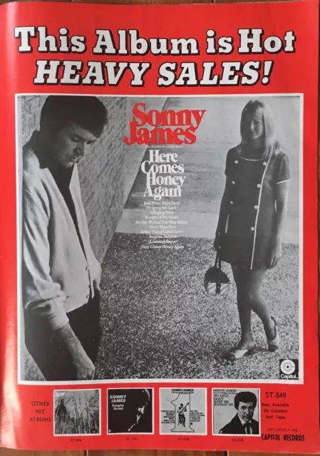 Sonny James Original Advert Poster 1971