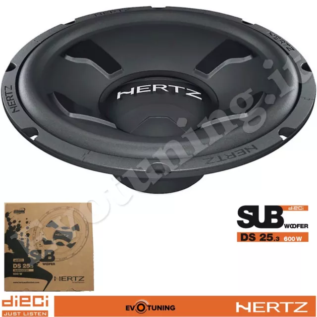 Hertz DS 25.3 Subwoofer Aria Libera 25 CM 4Ohm 600W Altoparlante Auto 10" 250 mm