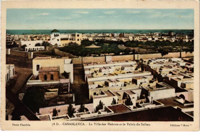 CPA AK MAROC CASABLANCA - La ville des habous et le palais sultan (115119)
