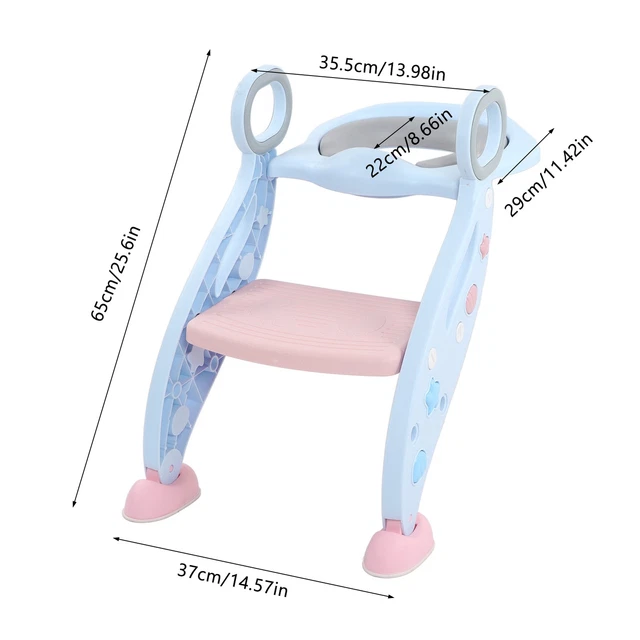 Potty Training Ladder Strong Pressure Resistance Foldable Design Hygienic