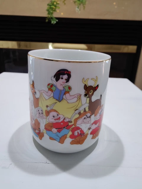 Vintage Disneyland Disney World Snow White and Seven Dwarfs Mug Cup Japan