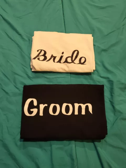 Bride (S)  and Groom (XL) Wedding T-Shirts - Great for Honeymoon!
