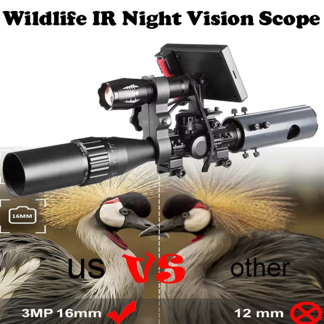 4.3" HD Trap Hunting Infrared LEDs Scope Cameras 850nm IR Torch Flashlight Tools