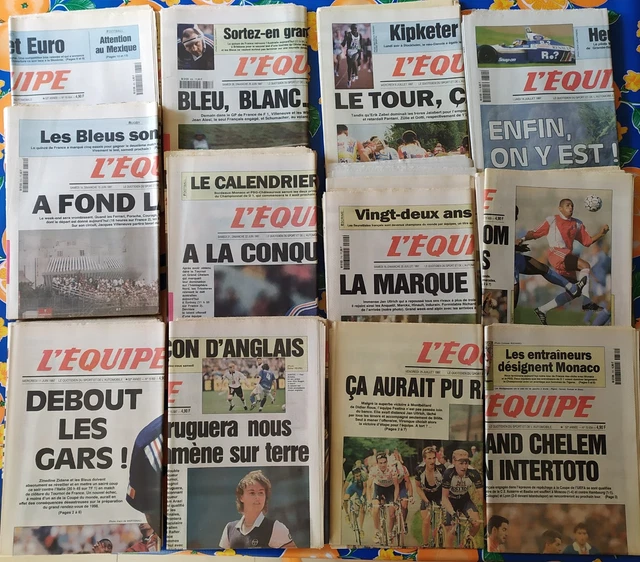 RARE LOT DE 39 journaux L' EQUIPE de 1952 Cyclisme
