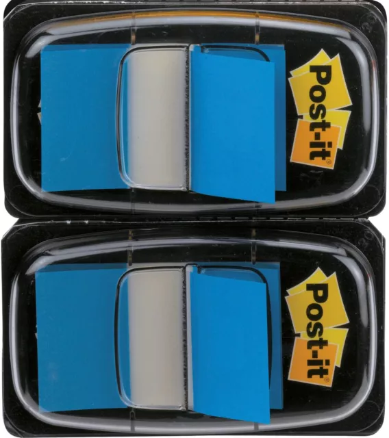 Post-it Index Flags - Dual Pack 25mm - Blue (50 Flags x 2)