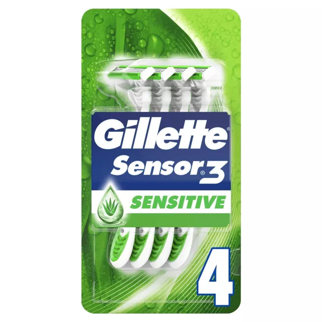 Gillette Sensor 3 empfindliche Einweg-Rasierer, 4 Stück