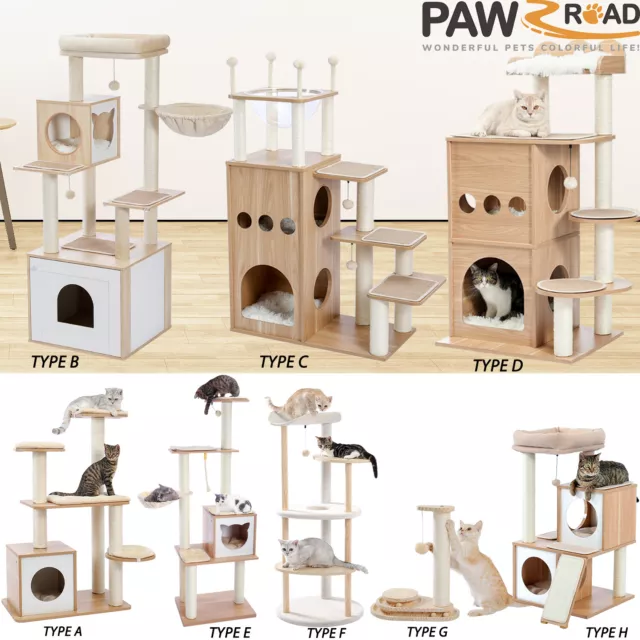 PAWZ Road Cat Tree Scratching Post Scratcher Wooden Condo Tower House Furniture