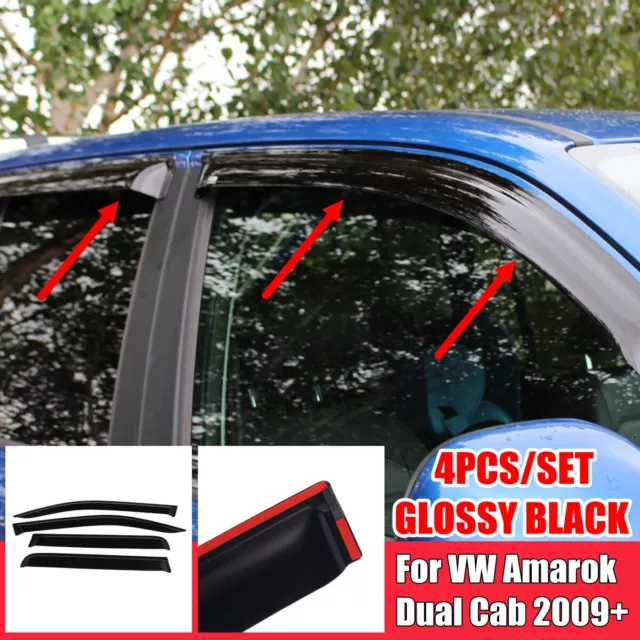 WeatherShields Weather Shields Window Visors For Volkswagen Amarok Dual Cab 09+