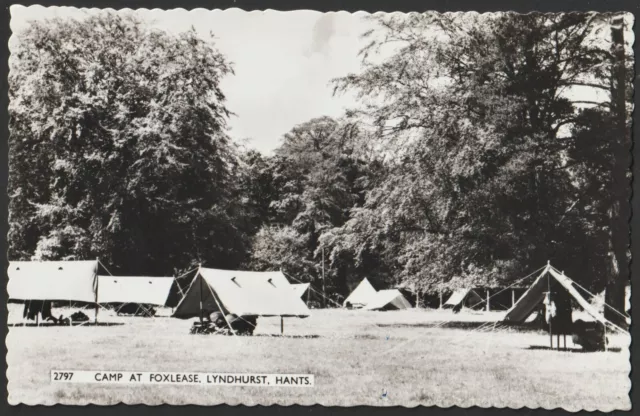 LYNDHURST, HANTS. postcard Girl Guide camp at Foxlease