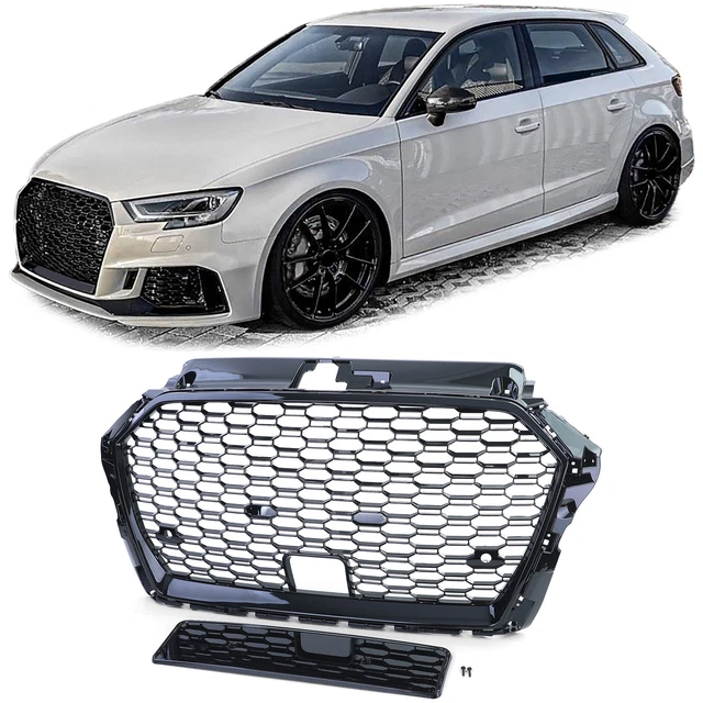 Zubehör Frontgrill Für 04/2008-2012 Kühlergrill Wabengrill Grill Ohne Emblem Schwarz Audi A3 8p