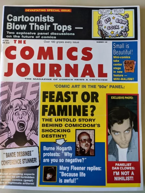 Comics Journal #149, COMICS IN THE '90s, BURNE HOGARTH, 1992 VG+