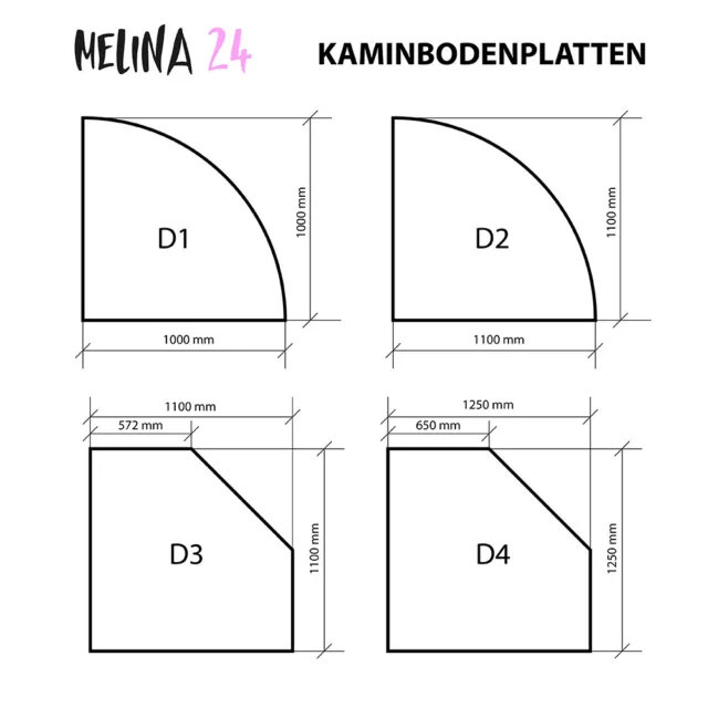 Kamin Glasbodenplatte Unterlegplatte Kaminplatte Funkenschutz Glas Ofen Platte