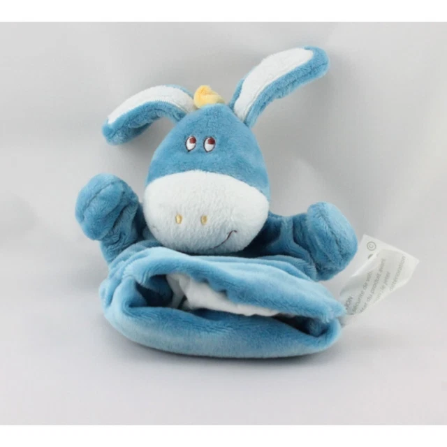 Doudou plat marionnette ane bleu KIMBALOO - 16838