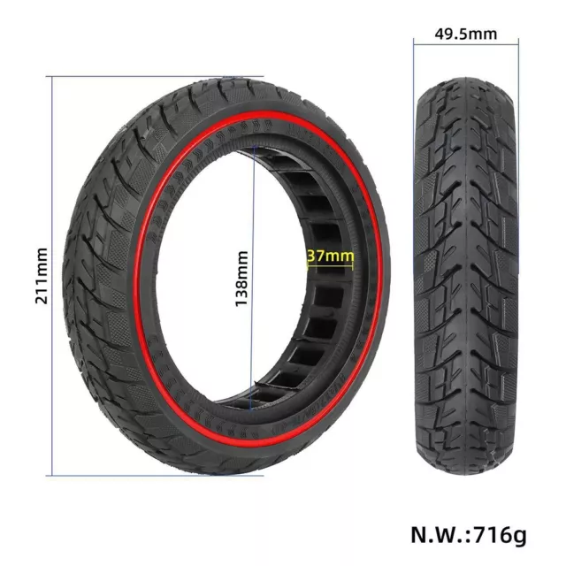 8.5 Inch 8 1/2*2 Electric Scooter Tyre 50/75-6.1 Solid Tire For Xiaomi M365 New