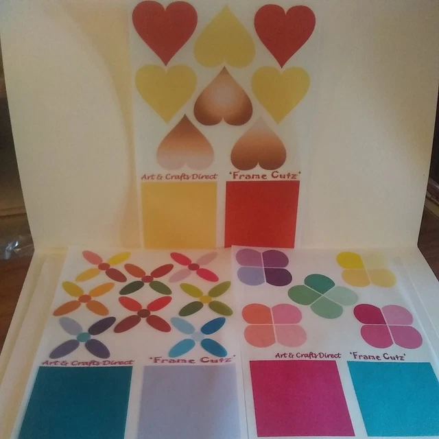 Artesanías/libro de recortes/tarjetas 6 hojas de pergamino preimpresas 2 cada uno de 3 diseños.
