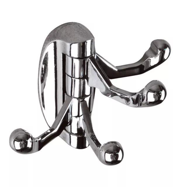 Wall Mounted Heavy Duty Swivel Hook with Four Foldable Swing Arms Towel Clothes