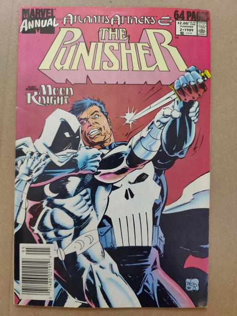 The Punisher Annual #2 Midgrade 1st Punisher vs Moon Knight Newsstand