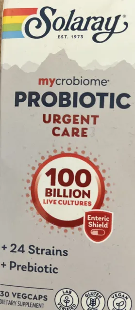 Solaray - Mycrobiome Probiotic + Prebiotic Inulin Urgent Care 100 Billion