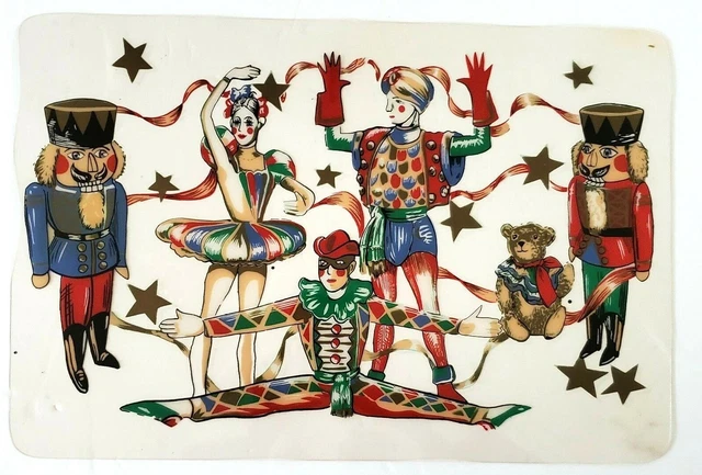 Manteles de vinilo vintage 4 cascanueces de ballet navideño diseños de inodoro