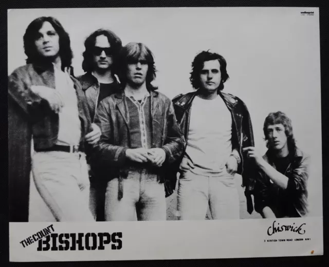 The Count Bishops- Original 1977 Walkerprint Repro Chiswick Press Photo 10 x 8"