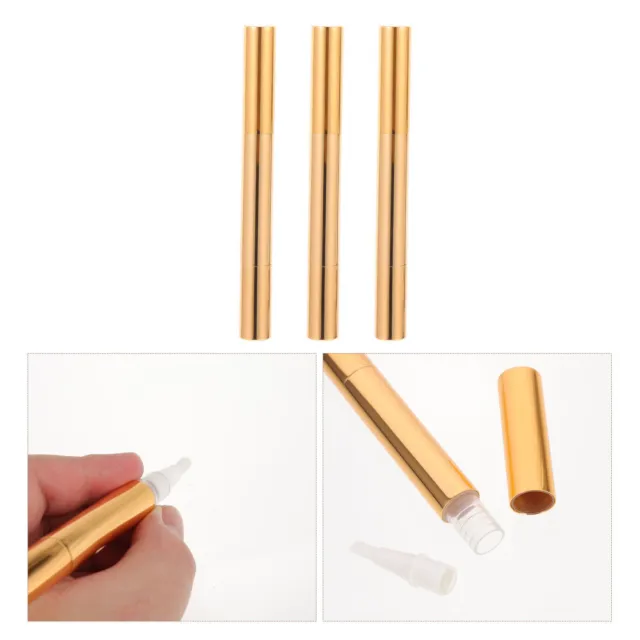 3 piezas de accesorios de esmalte de uñas transparente vacío para lápiz labial