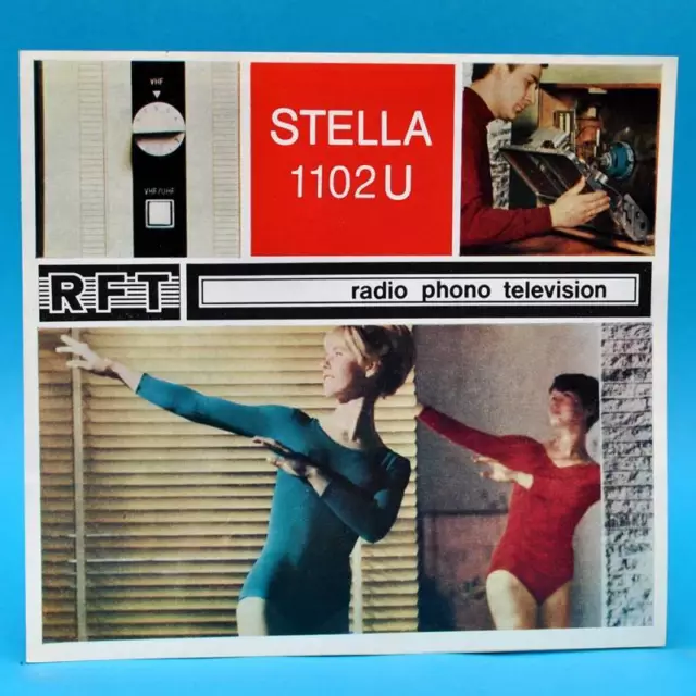 DDR Werbung RFT Stella 1102 U 1968 Prospekt Werbeblatt Stassfurt B