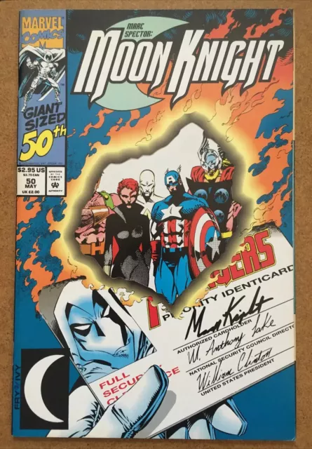 Marc Spector : Moon Knight # 50 (May 1993) Marvel/Gimmick Cover !!!