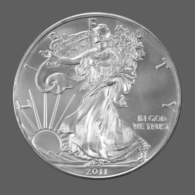 2011 1 oz American Silver Eagle $1 Uncirculated Coin fresh from Mint Tube