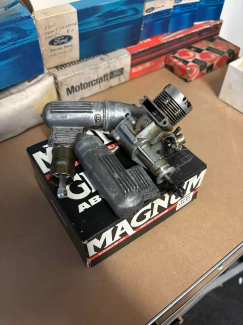 Magnum Gp 40 Abc Rc Model Engine W/ Box & Spares I.e Piston/Liner
