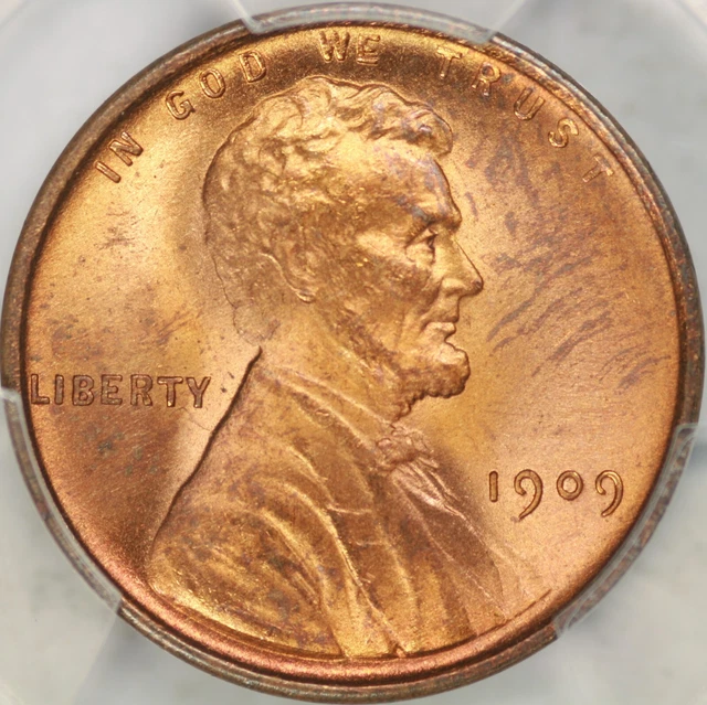 1909 VDB Lincoln Cent PCGS MS65RD