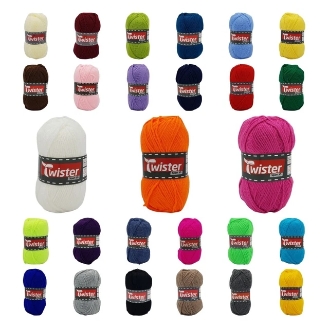 Kurtenbach Twister Sport 50 Wolle Garn Stricken Häkeln 27 Farben Polyacryl 50g