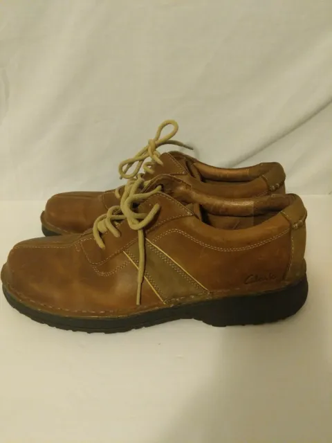 CLARKS 30343 0504 Men's Leather Oxford Lace Up Casual Shoes sz 11 M Ex ...