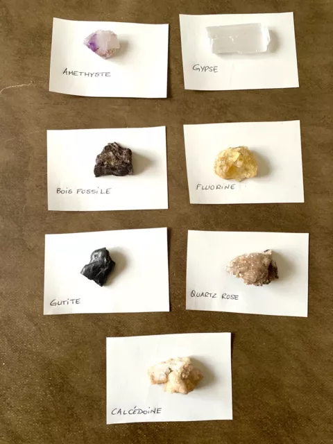 Collection de pierres précieuses/ minéraux/ français/ prix d'origine  200euro