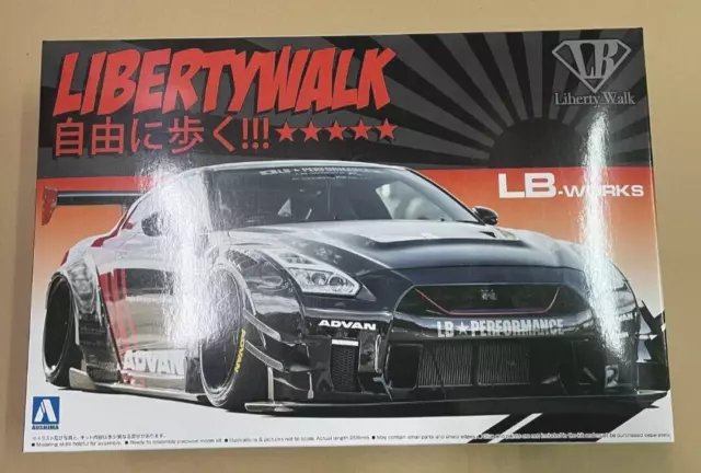 Aoshima Liberty Walk LB Works Nissan GT-R R35 Typ 2 Ver2 Modellbausatz im...